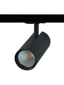 Aca Σποτ ράγας LED COB 2 καλωδίων 27W 4000K 36 Αμμώδες Μαύρο (SOLINE2740B2)