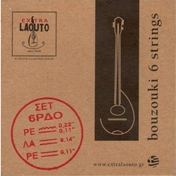 Extra Laouto Σετ 6 Χορδές Μπουζουκιού Nickel Plated Steel 11-22" Extra Light Tension
