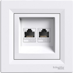 Schneider Asfora Πρίζα πλη RJ45 cat5e U/UTP Διπλή EPH4400121