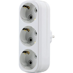 ADAPTOR ΣΟΥΚΟ 3ΠΛΟΣ ΚΑΘΕΤΟ 16Α MAKEL - 2-M10033