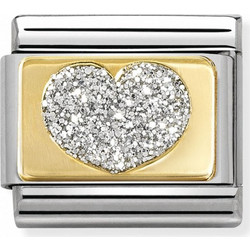 Nomination Composable Classic Unisex Link Heart Plate Glitter 030224/09