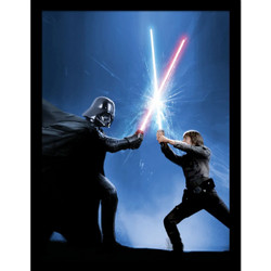Star Wars Luke Vs Vader Wooden Framed 30x40cm Print - FP14501P