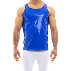 Vinyl-Look Tank Top Μπλε