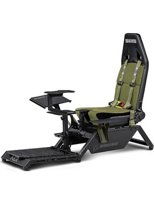 Next Level Racing Boeing Flight Military Καρέκλα Gaming Υφασμάτινη με Υποπόδιο Μαύρη NLR-S028