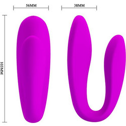 Pretty Love 12 Functions of Vibration Διπλός Δονητής για Ζευγάρια με Τηλεχειριστήριο Μωβ
