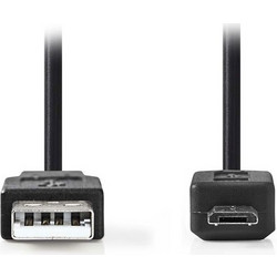 NEDIS CCGP60500BK05 Καλώδιο USB 2.0 A αρσ.micro B αρσ. 0.5m
