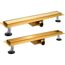 LD60T Brushed Gold 60cm Κανάλι Ντουζιέρας Αναστρεφόμενο