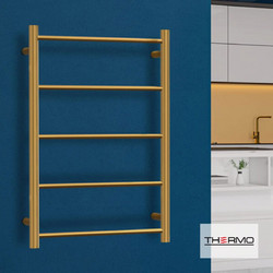 Thermo Dry Brushed Πετσετοκρεμάστρα Μπάνιου Καλοριφέρ 550x500mm 15kcal/h Χρυσή