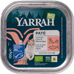 Yarrah Organic Adult Grain Free Pate with Chicken & Salmon 100gr