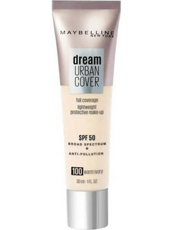 Maybelline Dream Urban Cover 100 Warm Ivory Liquid Foundation SPF50 30ml