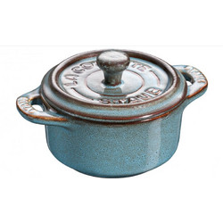 Staub Mini Cocotte Set 4-Piece round,Cermamic,Antique Turquoise