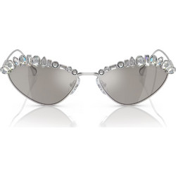 Swarovski 7SK7009 40016G Γυναικεία Γυαλιά Ηλίου Οβάλ Μεταλλικά Ασημί με Γκρι Καθρέπτης Φακό