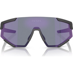 Prada PS04WS DG070A Ανδρικά Γυαλιά Ηλίου Μάσκα Κοκάλινα Μαύρα με Μαύρο Polarized Φακό