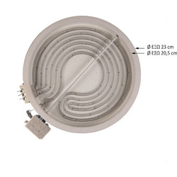 Εστία Κεραμική Eika / Φ230mm / 2100 Watt / 4 άκρα