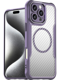 Leading Series MagSafe Silicone Case for iPhone 16 Pro - Purple