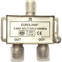 Eurolamp Διακλαδωτής TV Μεταλλικός 2 Εξόδων Τύπου F (147-10120)