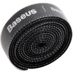 Baseus Ταινία Velcro Colourful Circle Straps 1m (Μαύρο)