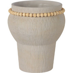 MarHome Κασπώ Τσιμεντένιο Μπεζ Φ21x24cm - 1/4Κιβ 06-20263