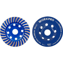 ΔΙΣΚΟΙ ΔΙΑΜΑΝΤΙ ΛΕΙΑΝΣΗΣ 125 mm TURBO WP405222 WORKPRO (PROFI) (ΚΑΡΤΕΛΑ)