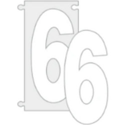 ΠΙΝΑΚΙΔΑ ΣΗΜΑΝΣΗΣ ΑΡΙΘΜΟΙ ΟΔΩΝ PLEXIGLAS 7cm No 6 74871