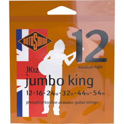 Rotosound JK12 Σετ 6 Χορδές Ακουστικής Κιθάρας Phosphor Bronze 12-54" Medium Tension