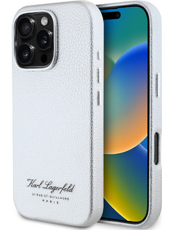 Karl Lagerfeld Rue St.Guillaume Logo Collection Θήκη προστασίας από σιλικόνη - iPhone 16 Pro Max Γκρι