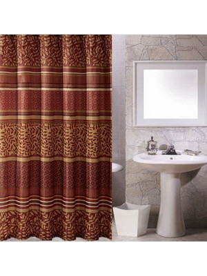 Κουρτίνα Μπάνιου Υφασμάτινη Danica Red 240x180cm