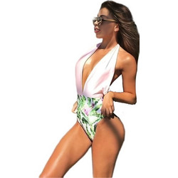 Γυναικείο ολόσωμο Μαγιό Pink Flamingo Swimsuit Πολύχρωμο