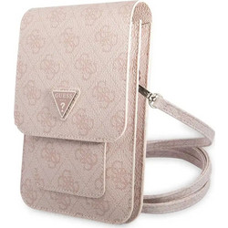 Guess Τσαντάκι Κινητού PU 4G Triangle Logo Phone Bag Pink
