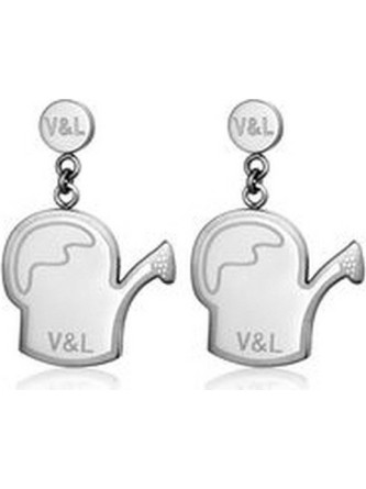 V&L Γυναικεία Σκουλαρίκια Κρεμαστά Ασημί VJ0257PE