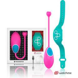 Wearwatch Egg Wireless Watchme Δονητής Egg για Ζευγάρια με Τηλεχειριστήριο Fuchsia Aquamarine