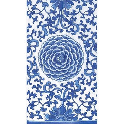 Χαρτοπετσέτες Guest Indigo Garden Blue White 10.8x19.8cm Caspari (15 Tεμάχια)