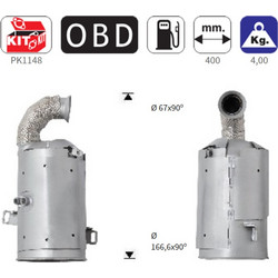 ΚΑΤΑΛΥΤΗΣ DIESEL CITROEN C3, DS3 / PEUGEOT 206+ 207, 208, 2008 1.4TD HDI DPF 1398cc 8HP-8HR-8HZ 2010-2015