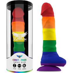 Mythology Corey Pride L Ρεαλιστικό Dildo με Βεντούζα 19.5cm Πολύχρωμο