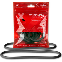 Kinksters Silicone Slim Wrap Ring 30.5cm Σετ Ελαστικά Δαχτυλίδια Πέους & Όρχεων Σιλικόνης Μαύρα 2τμχ