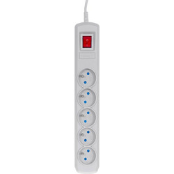 Activejet grey power strip with cord ACJ COMBO 5G/5M/BEZP. AUT/S - (ACP-5GN 5M SZ)