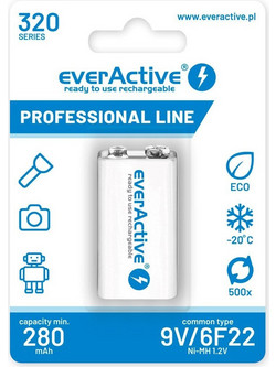 everActive Professional Line 9V 280mAh 1τμχ