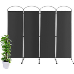 Costway Τετράπτυχο Γκρι Χωριστικό Χώρου 221 x 188 cm για το Σπίτι JV10726GR