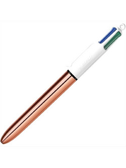 BIC 4 Colours Shine Rose Gold Στυλό Διαρκείας 1mm Πολύχρωμο