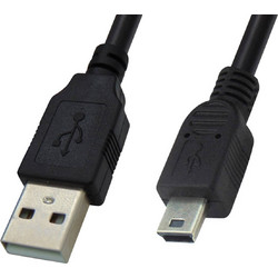 ΚΑΛΩΔΙΟ USB 2.0 A/M MINI B/M 0.2m ΔΕΔΟΜΕΝΩΝ 5PIN ΜΑΥΡΟ BAG PLY (ΣΕΤ ΜΕ 5)