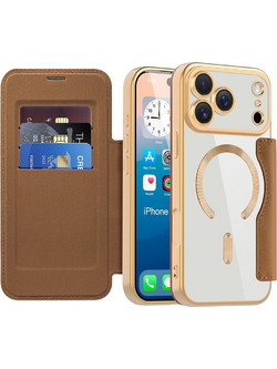Techsuit - Smartmag Book Case - Iphone 17 Pro - Brown