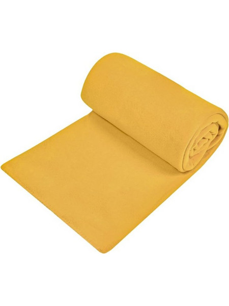 Κουβέρτα Fleece Διπλή Μουσταρδί 240x220cm