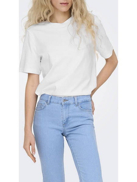 ONLY ONLMONJA LIFE S/S TEE JRS NOOS 15320892-WHITE White