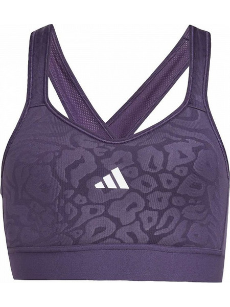 ALL SPORTS ANIMAL PRINT MARSHMALLOW PRINT BRA AURPLU/WHITE
