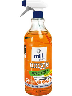 Mill Clean Wash liquid for cleaning windows, glass, mirrors, tiles with orange scent 1.22 L