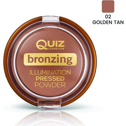Quiz Bronzing Illumination Pressed Powder 02 Golden Tan Bronzer Powder 12gr