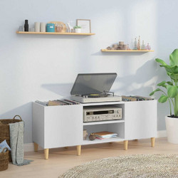 vidaXL Ντουλάπι Δίσκων Λευκό 121x38x48 εκ. από Τεχνητό Ξύλο 831925