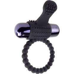 Pipedream Fantasy C-Ringz Vibrating Ring Ελαστικό Δαχτυλίδι Πέους Σιλικόνης με Δόνηση Μαύρο