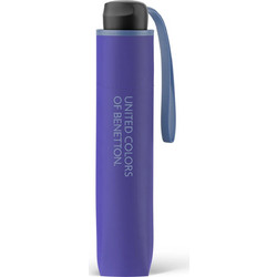 Benetton Ομπρέλα Βροχής Super Mini σπαστή χειροκίνητη Μωβ 56310