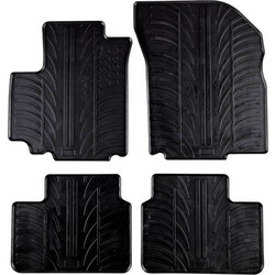 Πατάκια Αυτοκινήτου Λαστιχένια Μαύρα Gledring Custom Fit για Fiat Sedici 2007+ / Suzuki SX4 2006 - 2013 4τμχ